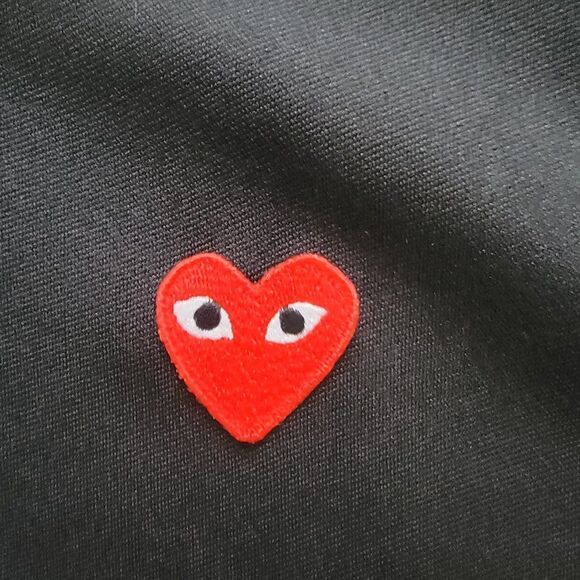 Comme Des Garçons Play Men's Black & Red Heart Hooded Sweatshirt Size XXL - Picture 12 of 16